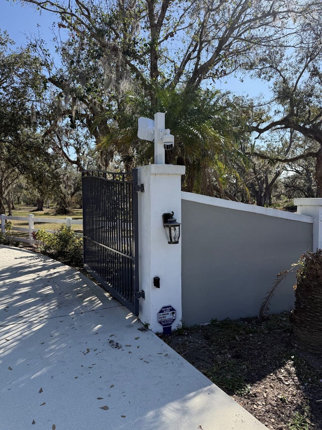 Residential gate security camera installation at a Venice FL community — All Technology Security