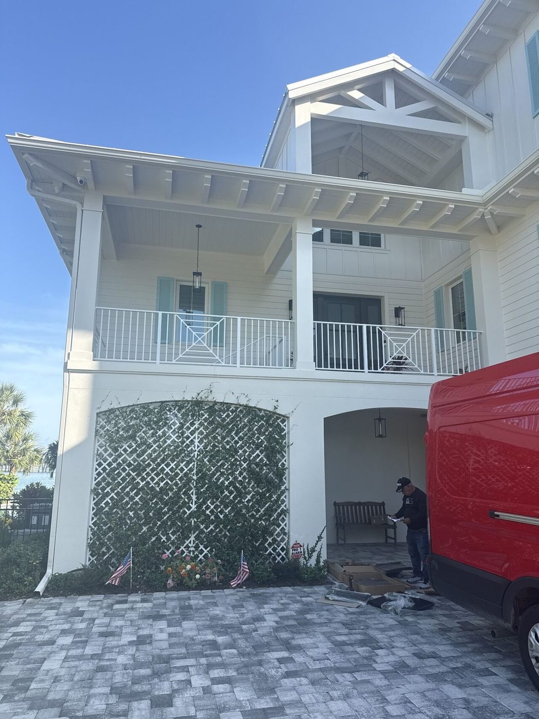 Professional security camera installation at a residential home in Bradenton FL area — All Technology Security